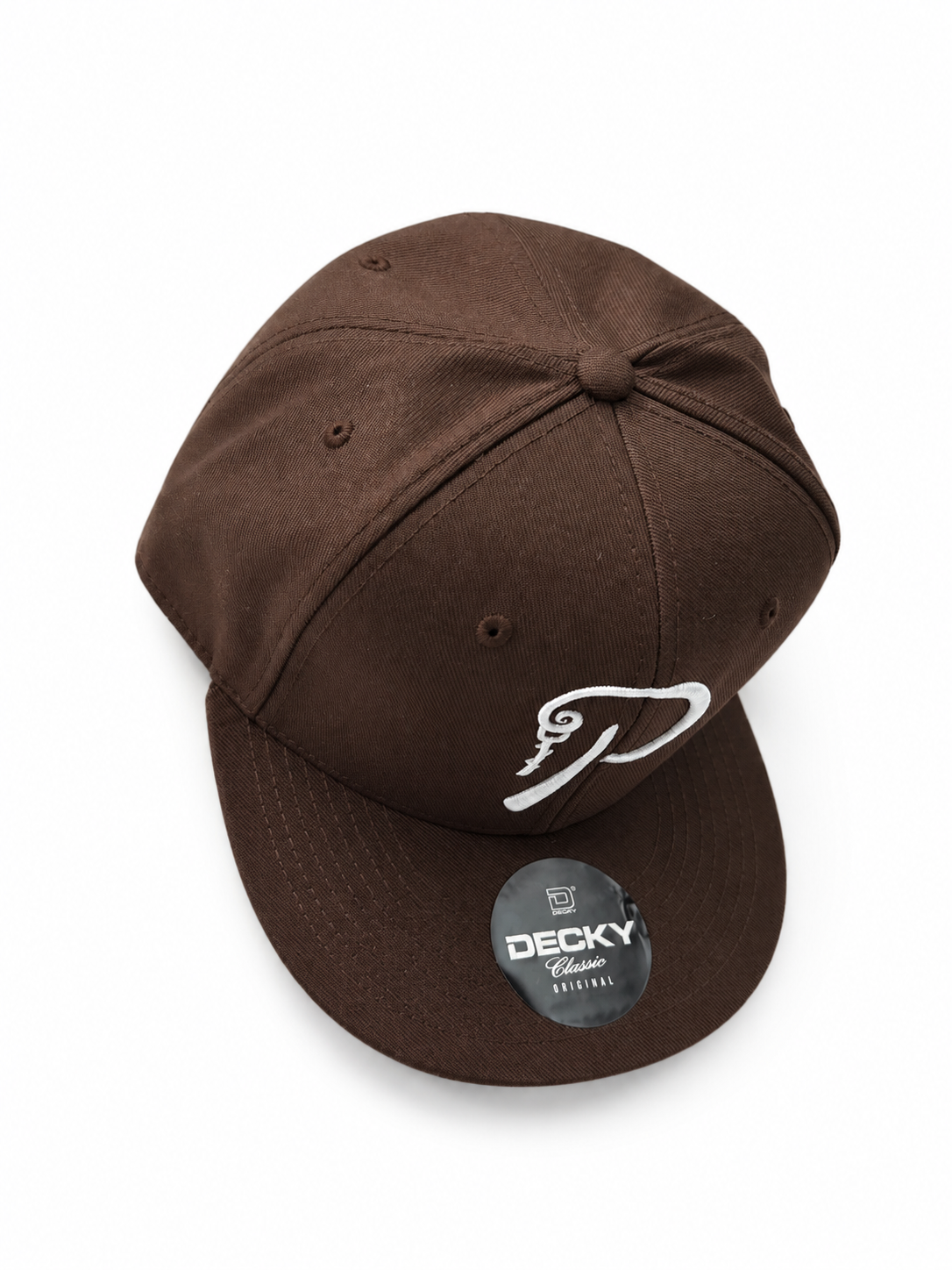 PHLOWERS Flat Bill Fitted Hat (brown)