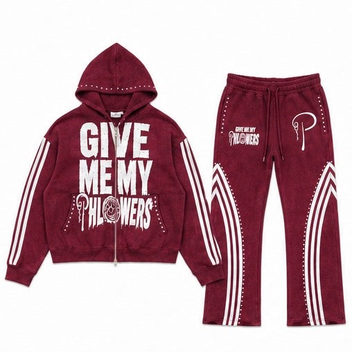 Give Me My PHLOWERS Sweatsuit (burgundy)